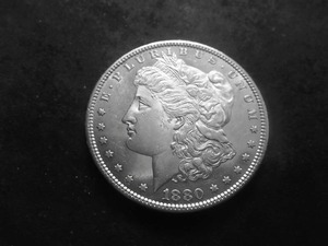 lot 5 image: 1880 S Morgan Silver Dollar