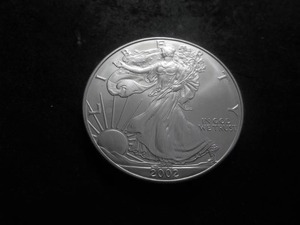 lot 60 image: 2002 Silver Eagle Choice MS From Unc Roll