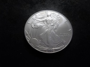 lot 62 image: 2002 Silver Eagle Choice MS From Unc Roll
