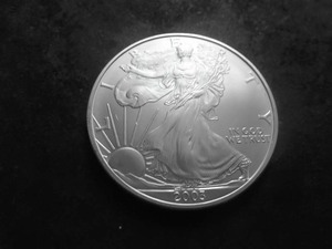 lot 65 image: 2003 Silver Eagle Choice MS From Unc Roll