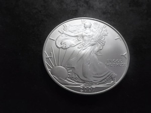 lot 69 image: 2007 Silver Eagle Choice MS From Unc Roll