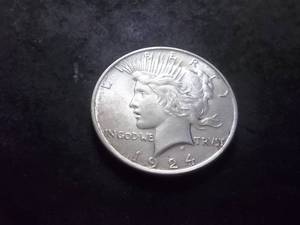 lot 78 image: 1924 Peace Silver Dollar