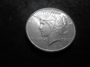 lot 79 image: 1924 S Peace Silver Dollar