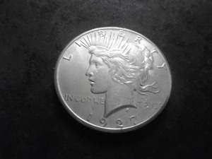 lot 85 image: 1927 Peace Silver Dollar