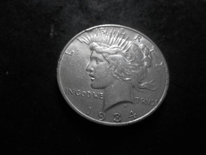 lot 91 image: 1934 D Silver Peace Dollar