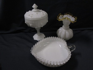 Milk Glass with Fenton