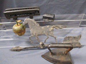 Cast Car, Match Safe, Sad Iron