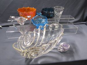 Shell Bowl, Candle, Vase