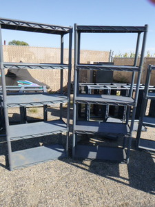 Two 5 Tier Plastic Shelving