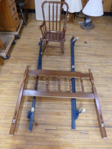 Single Bed Frame and Rocking Chair
