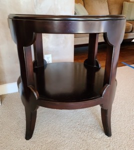 Round Mahogany Accent Table