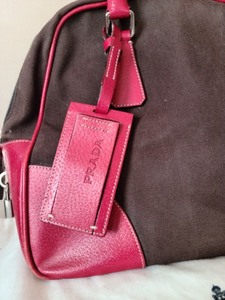 Prada Canvas and Leather Bowler Bag