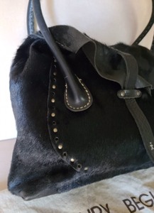 Henry Beguelin Black Pony Hair Butterfly Shoulder Bag