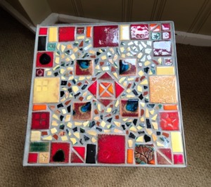 Mosaic Tile Topped Accent Table