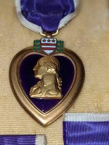lot 96 image: US Military Purple Heart Medal in Case