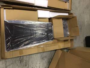 Lot of 2 42,000 BTU Gold Gas Patio Heater by Hampton Bay Customer Returns See Pictures