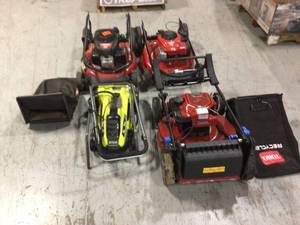 Lot of 3 Assorted and Mixed Lawn Mowers Customer Returns See Pictures