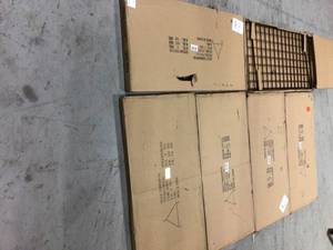 6 Boxes of 48 in. H x 24 in. W Black Metal Grid Wall Panel by Econoco Customer Returns See Pictures