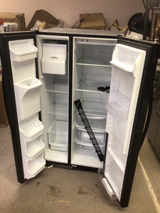 36 in. 25.6 cu. ft. Standard Depth Side by Side Refrigerator in Black by Frigidaire Customer Returns See Pictures