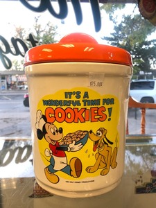 lot 67 image: Vintage Disney Mickey Mouse & Pluto Cookie Jar