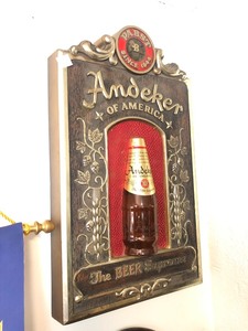 lot 94 image: Vintage PABST Andeker of America Beer Sign