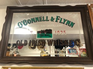 lot 131 image: Large Vintage OConnell & Flynn Old Irish Whiskey Bar Sign