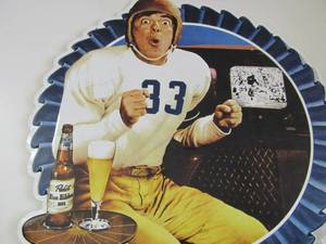 lot 19 image: PABST Blue Ribbon PBR Metal Beer Sign