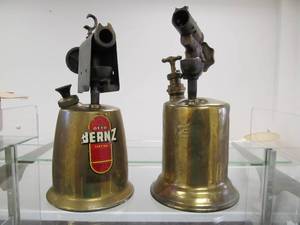 lot 106 image: 2 Old Vintage Brass Blowtorches