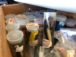 lot 7 image: Large Lot of New Fishing Lures & Plano Tackle Box