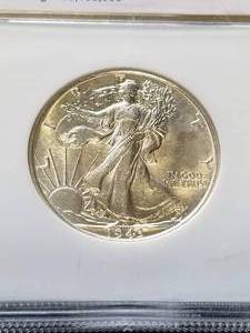 1943 WALKING LIBERTY HALF DOLLAR MS63 PCI