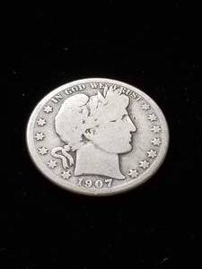 1907-O BARBER HALF DOLLAR