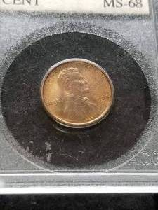 1909 vdb US WHEAT CENT MS68RB OLD ACCUGRADE SLAB
