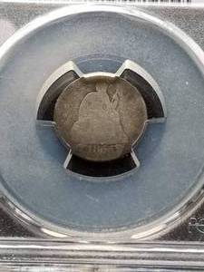 1855 arrows SEATED LIBERTY DIME AG3 PCGS