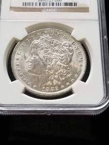1882-O MORGAN SILVER DOLLAR MS62 NGC