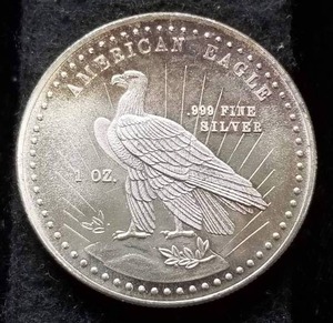 1 TROY OZ. .999 FINE SILVER WW MINT ONE SILVER EAGLE