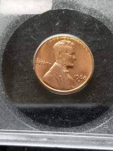 1968-D US CENT MS67 RED OLD ACCUGRADE HOLDER
