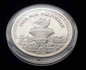 1 TROY OZ. .999 FINE SILVER 2016 VOTE TRUMP IN AIRTITE