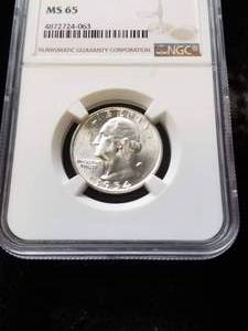 1954 WASHINGTON QUARTER MS65 NGC