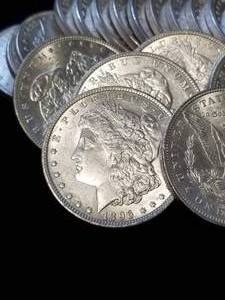 UNC ROLL OF 1896 MORGAN SILVER DOLLARS 20 COINS