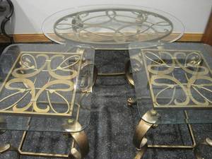 lot 66 image: Set of 3 matching Tables, Coffee, and 2 End Tables. 