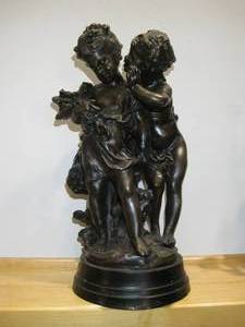 lot 96 image: Bronze Statue of Children at Play. 