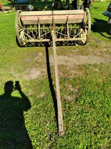 John Deere Van Brundt grain seeder....