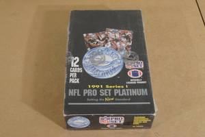 Box of 1991 Series 1 NFL Pro Set Platinum Card Packs