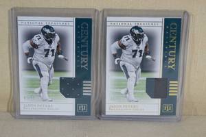 2019 National Treasures Century Material Jason Peters Patch Cards - 49 99