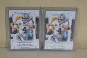 2019 Panini National Treasures Derek Carr Cards - 0150 99