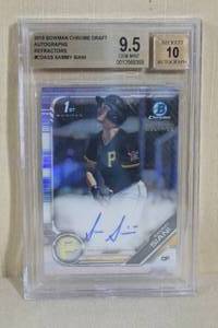 2019 Bowman Chrome Draft Sammy Siani Signed Card - Beckett 9.5