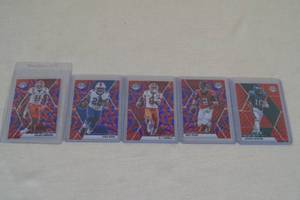 Mosaic Football Red Refractor Cards - Simmons, Terrell, DeSean