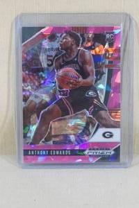 2020 Panini Prizm Anthony Edwards Pink Ice Refractor Rookie Card