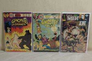 Vintage Spooky Comic Books - Ghostly Tales, Twilight Zone, Graves