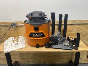 lot 34 image: RIDGID 16 Gal. 6.5-Peak HP NXT WetDry Shop Vacuum with Detachable Blower, Filter, Hose and Accessories
